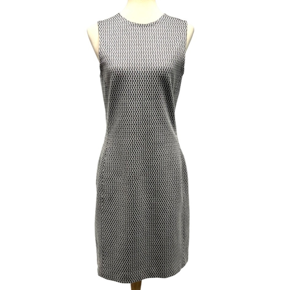 Theory Gray Print Professional Career A-Line Dress Size 10